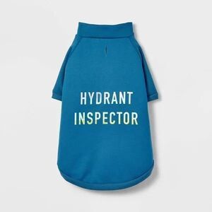 Boots & Barkley Blue Hydrant Inspector Dog Sweatshirt XL